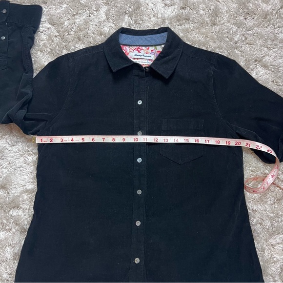 Tommy Bahama Live The Island🌴Life Black Corduroy LongSleeve Button Down - Picture 4 of 8